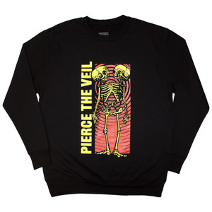 Pierce The Veil Unisex Sweatshirt: Wavy Skeleton (Black) Pierce The Veil Unisex Sweatshirt: Wavy Skeleton (Black)