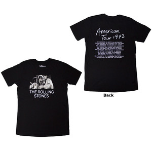 The Rolling Stones Unisex T-Shirt: Tour '72 (Black) (Back Print) The Rolling Stones Unisex T-Shirt: Tour '72 (Black) (Back Print)