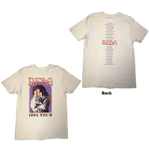 Reba McEntire Unisex T-Shirt: 1994 Tour (Natural) (Back Print)