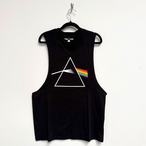 Pink Floyd Unisex Vest T-Shirt: Dark Side of the Moon Album (Black) Pink Floyd Unisex Vest T-Shirt: Dark Side of the Moon Album (Black)