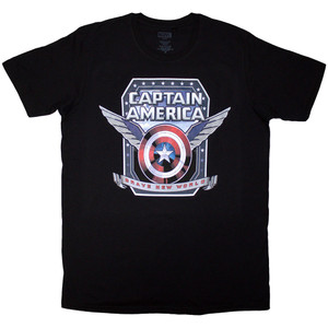 Marvel Comics Unisex T-Shirt: Captain America Brave New World Shield (Black) Marvel Comics Unisex T-Shirt: Captain America Brave New World Shield (Black)