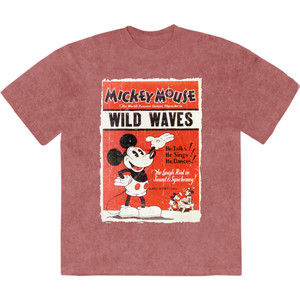 Disney Unisex Stone Wash T-Shirt: Mickey Wild Waves (Kashmir Red) Disney Unisex Stone Wash T-Shirt: Mickey Wild Waves (Kashmir Red)
