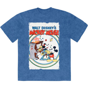 Disney Unisex Stone Wash T-Shirt: Mickey & Minnie Piano (Denim Blue) Disney Unisex Stone Wash T-Shirt: Mickey & Minnie Piano (Denim Blue)