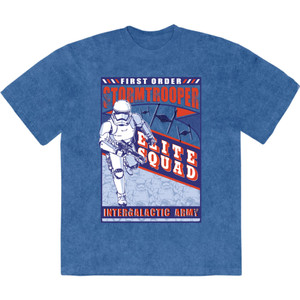 Star Wars Unisex Stone Wash T-Shirt: First Order Elite Squad (Denim Blue) Star Wars Unisex Stone Wash T-Shirt: First Order Elite Squad (Denim Blue)