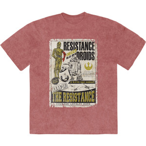 Star Wars Unisex Stone Wash T-Shirt: Resistance Droids (Kashmir Red) Star Wars Unisex Stone Wash T-Shirt: Resistance Droids (Kashmir Red)