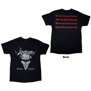 Venom Unisex T-Shirt: Black Metal (Black) (Back Print) Venom Unisex T-Shirt: Black Metal (Black) (Back Print)