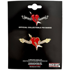 Tom Petty & The Heartbreakers Pin Badge: Heart Logo Tom Petty & The Heartbreakers Pin Badge: Heart Logo