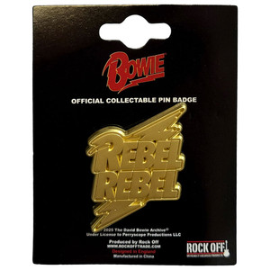 David Bowie Pin Badge: Rebel Rebel Gold David Bowie Pin Badge: Rebel Rebel Gold