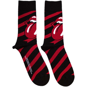 The Rolling Stones Unisex Ankle Socks: Stripes (Black) (UK Size 4 - 7)