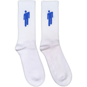 Billie Eilish Unisex Terry Socks: Blue Blohsh (White) (UK Size 7 - 11) Billie Eilish Unisex Terry Socks: Blue Blohsh (White) (UK Size 7 - 11)