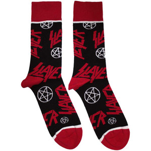 Slayer Unisex Ankle Socks: Logos and Pentagrams (Black) (UK Size 4 - 7) Slayer Unisex Ankle Socks: Logos and Pentagrams (Black) (UK Size 4 - 7)