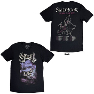Ghost Unisex T-Shirt: Skeletour Admat '25 Tour Dates (Black) (Back Print) Ghost Unisex T-Shirt: Skeletour Admat '25 Tour Dates (Black) (Back Print)