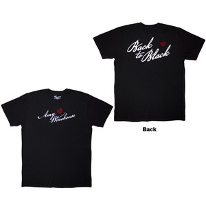 Amy Winehouse Unisex Embellished T-Shirt: Back To Black (Black) (Back Print) Amy Winehouse Unisex Embellished T-Shirt: Back To Black (Black) (Back Print)
