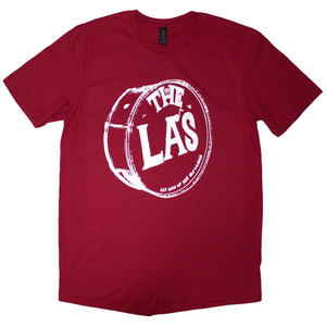 The LA's Unisex T-Shirt: White Drum Head Logo (Red) The LA's Unisex T-Shirt: White Drum Head Logo (Red)