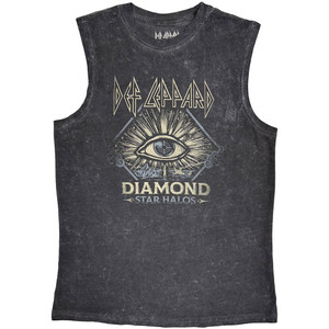 Def Leppard Unisex Tank T-Shirt: Diamond Star Halos (Charcoal Grey) Def Leppard Unisex Tank T-Shirt: Diamond Star Halos (Charcoal Grey)