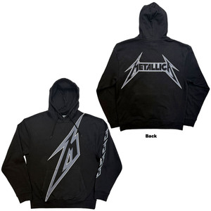 Metallica Unisex Pullover Hoodie: M Bolt (Black) (Back Print) Metallica Unisex Pullover Hoodie: M Bolt (Black) (Back Print)
