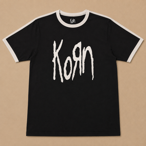 Korn Unisex Ringer T-Shirt: Logo (Black)