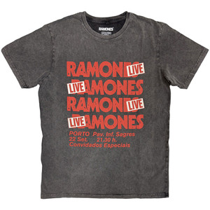 Ramones Unisex Stone Wash T-Shirt: Concert (Charcoal Grey) Ramones Unisex Stone Wash T-Shirt: Concert (Charcoal Grey)