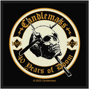 Candlemass Woven Patch: 40 Years Of Doom Candlemass Woven Patch: 40 Years Of Doom