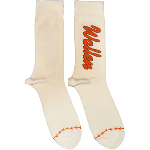 Morgan Wallen Unisex Ankle Socks: Orange Logo Baseball (Natural) (UK Size 7 - 11) Morgan Wallen Unisex Ankle Socks: Orange Logo Baseball (Natural) (UK Size 7 - 11)