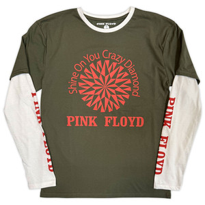 Pink Floyd Unisex Layered Long Sleeve T-Shirt: Shine On (Green & White) (Sleeve Print) Pink Floyd Unisex Layered Long Sleeve T-Shirt: Shine On (Green & White) (Sleeve Print)
