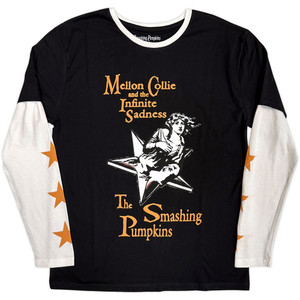 The Smashing Pumpkins Unisex Layered Long Sleeve T-Shirt: Infinite Sadness (Black & White) (Sleeve Print) The Smashing Pumpkins Unisex Layered Long Sleeve T-Shirt: Infinite Sadness (Black & White) (Sleeve Print)