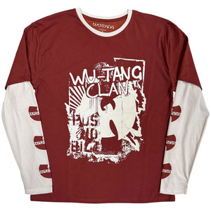 Wu-Tang Clan Unisex Layered Long Sleeve T-Shirt: Graffiti (Red & White) (Sleeve Print)