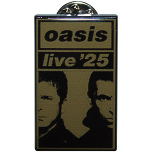 Oasis Pin Badge: Live '25 Gold Split Faces (Ex-Tour)