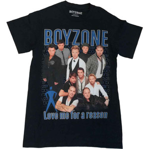 Boyzone Unisex T-Shirt: Love Me For A Reason Homage (Black)
