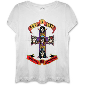 Guns N' Roses Ladies T-Shirt: Appetite (White) (Skinny Fit)