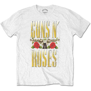 Guns N' Roses Unisex T-Shirt: Big Guns (White)