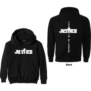 Justin Bieber Unisex Pullover Hoodie: Justice (Black) (Back Print) Justin Bieber Unisex Pullover Hoodie: Justice (Black) (Back Print)