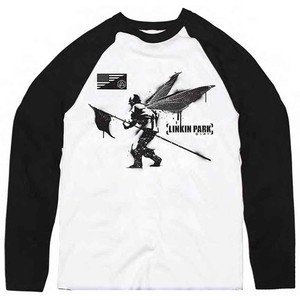 Linkin Park Unisex Raglan T-Shirt: Street Soldier (Black)