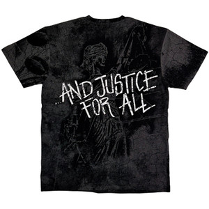 Metallica Unisex T-Shirt: Justice (Black) (Wash Collection) (Back Print)