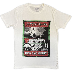 Rick & Morty Unisex T-Shirt: Japan Comic (White)