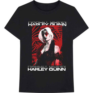 DC Comics Unisex T-Shirt: The Suicide Squad Harley Leaves (Black)