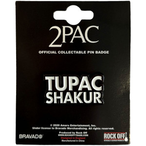 Tupac Pin Badge: Text Logo