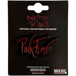 Pink Floyd Pin Badge: The Wall Text Logo