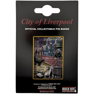 Rock Off Pin Badge: City Of Liverpool Landmarks