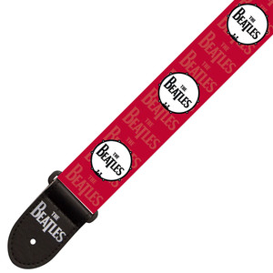 The Beatles Guitar Strap (Poly): Drop T Logo on Drum (Red) The Beatles Guitar Strap (Poly): Drop T Logo on Drum (Red)