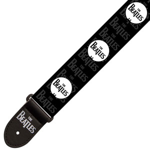 The Beatles Guitar Strap (Poly): Drop T Logo on Drum (Black) The Beatles Guitar Strap (Poly): Drop T Logo on Drum (Black)