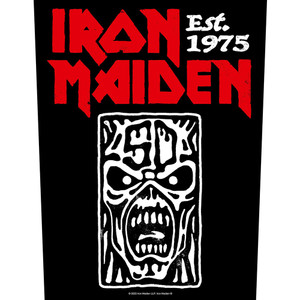 Iron Maiden Back Patch: Est 1975 Iron Maiden Back Patch: Est 1975