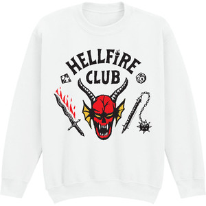 Netflix Unisex Sweatshirt: Stranger Things - Hellfire Club (White) Netflix Unisex Sweatshirt: Stranger Things - Hellfire Club (White)