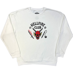 Netflix Unisex Sweatshirt: Stranger Things - Hellfire Club (White)