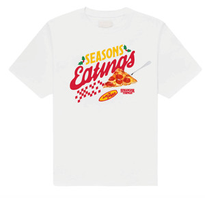 Netflix Unisex T-Shirt: Stranger Things - Season Of Eating Pizza (White) Netflix Unisex T-Shirt: Stranger Things - Season Of Eating Pizza (White)