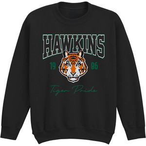 Netflix Unisex Sweatshirt: Stranger Things - High School Hawkins (Black) Netflix Unisex Sweatshirt: Stranger Things - High School Hawkins (Black)