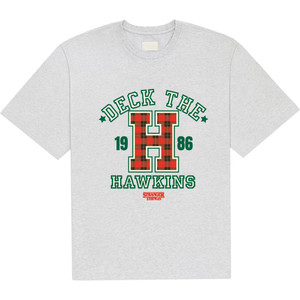Netflix Unisex T-Shirt: Stranger Things - Deck The Hawkins (Grey) Netflix Unisex T-Shirt: Stranger Things - Deck The Hawkins (Grey)
