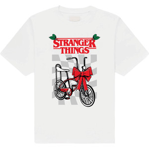 Netflix Unisex T-Shirt: Stranger Things - Christmas Bike (White) Netflix Unisex T-Shirt: Stranger Things - Christmas Bike (White)