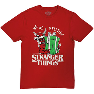Netflix Unisex T-Shirt: Stranger Things - Ho Ho Hellfire (Red)