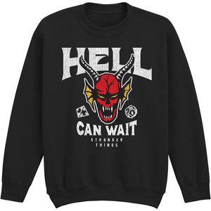 Netflix Unisex Sweatshirt: Stranger Things - Hell Can Wait (Black) Netflix Unisex Sweatshirt: Stranger Things - Hell Can Wait (Black)